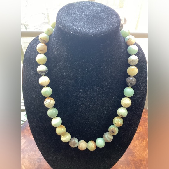 Kenneth Lane Amazonite Beaded Gold Hook Necklace - Picture 3 of 9